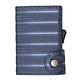 C-secure Wallet Blue Metallic Leather