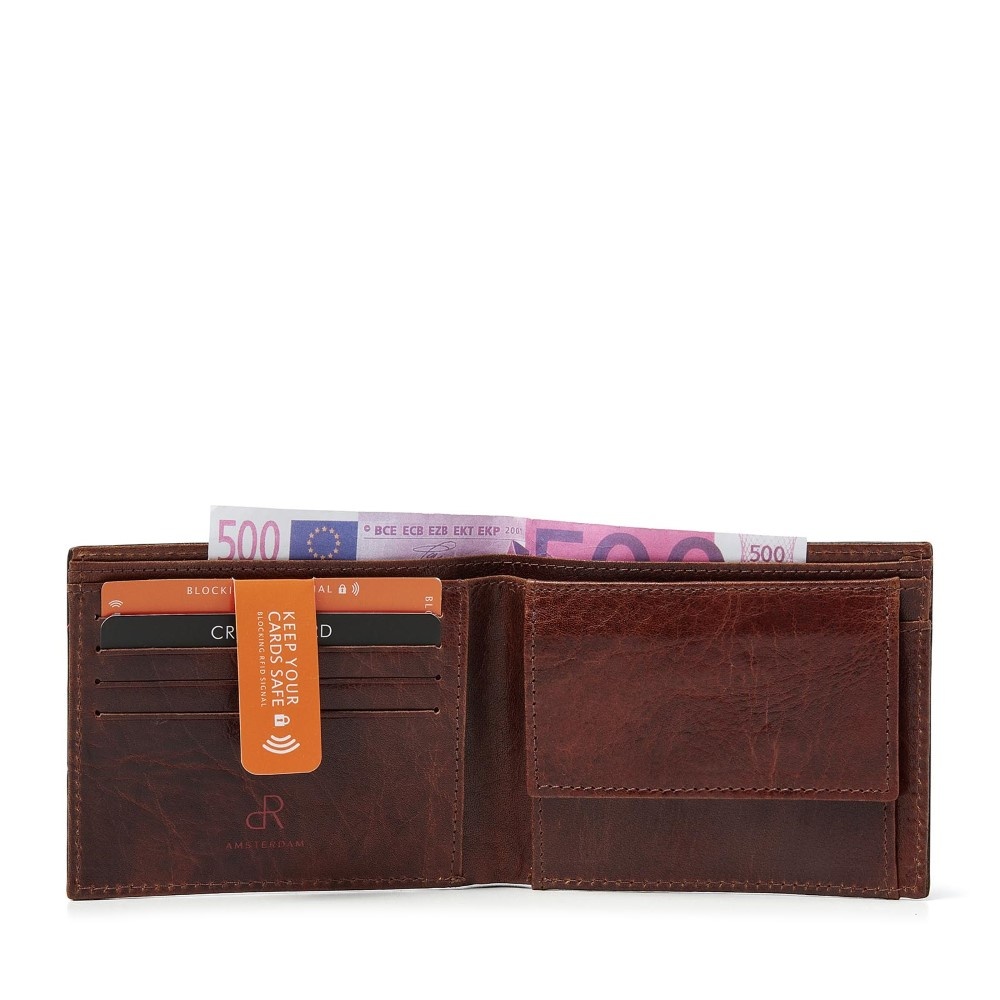 dR Amsterdam Waxi billfold chestnut - 78581