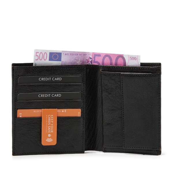 dR Amsterdam Waxi portefeuille zwart - 78704