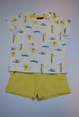 Babyface Jongensset T-shirt KM zoo + short geel