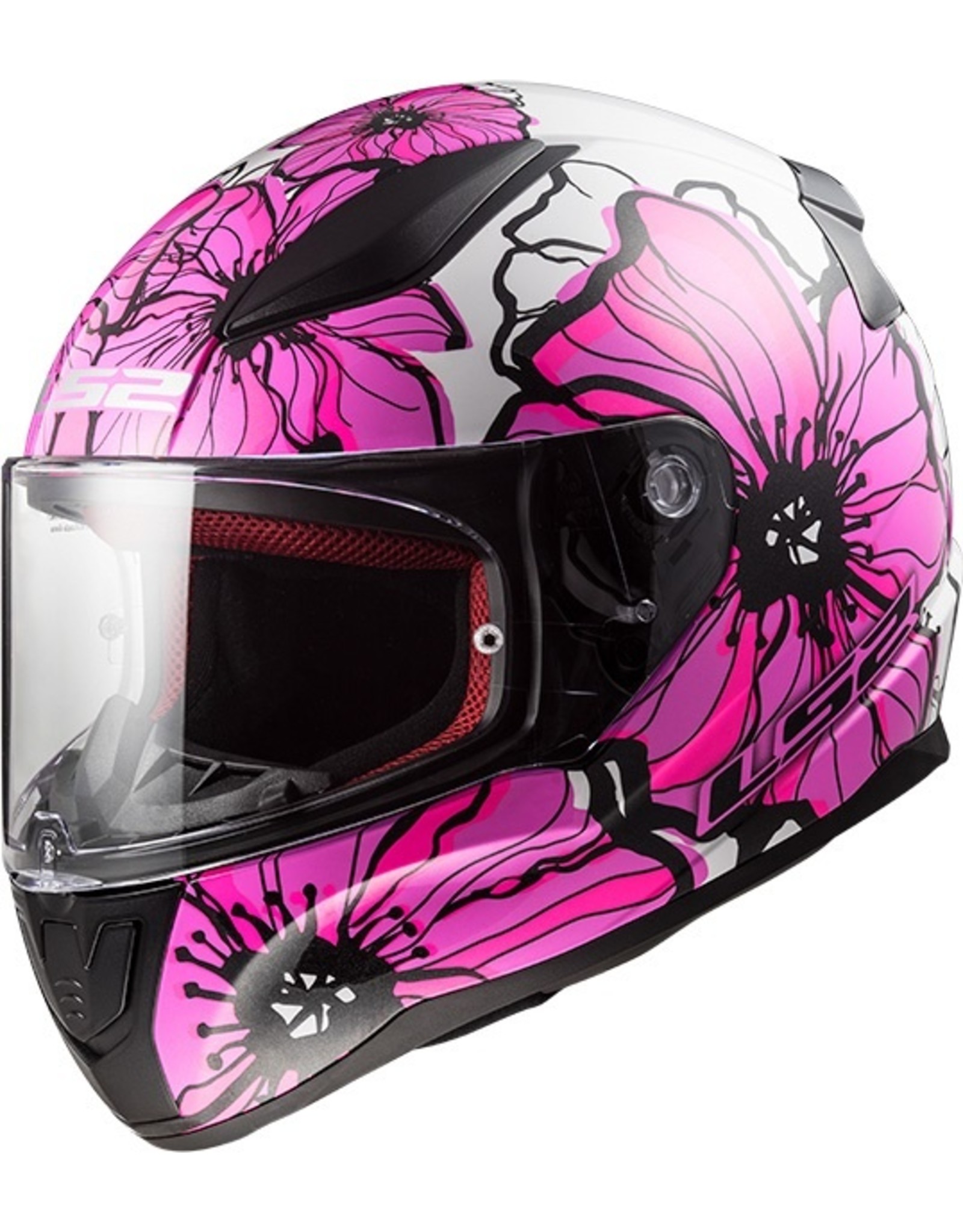 LS2 LS2 FF353 Rapid II poppies wit/roze