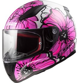 LS2 LS2 FF353 Rapid II poppies wit/roze