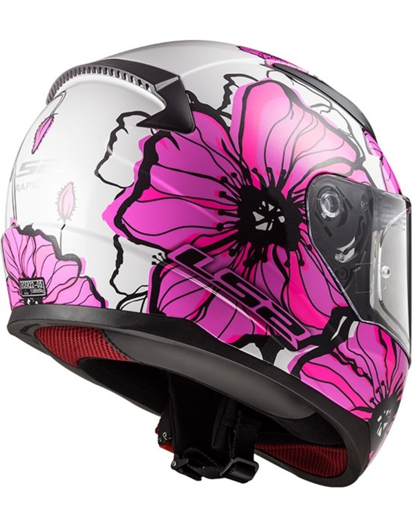 LS2 LS2 FF353 Rapid II poppies wit/roze