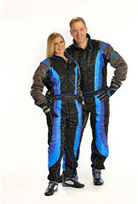 Speed Racewear Speed Level 2 overall Zwart / Blauw Maat 158/164