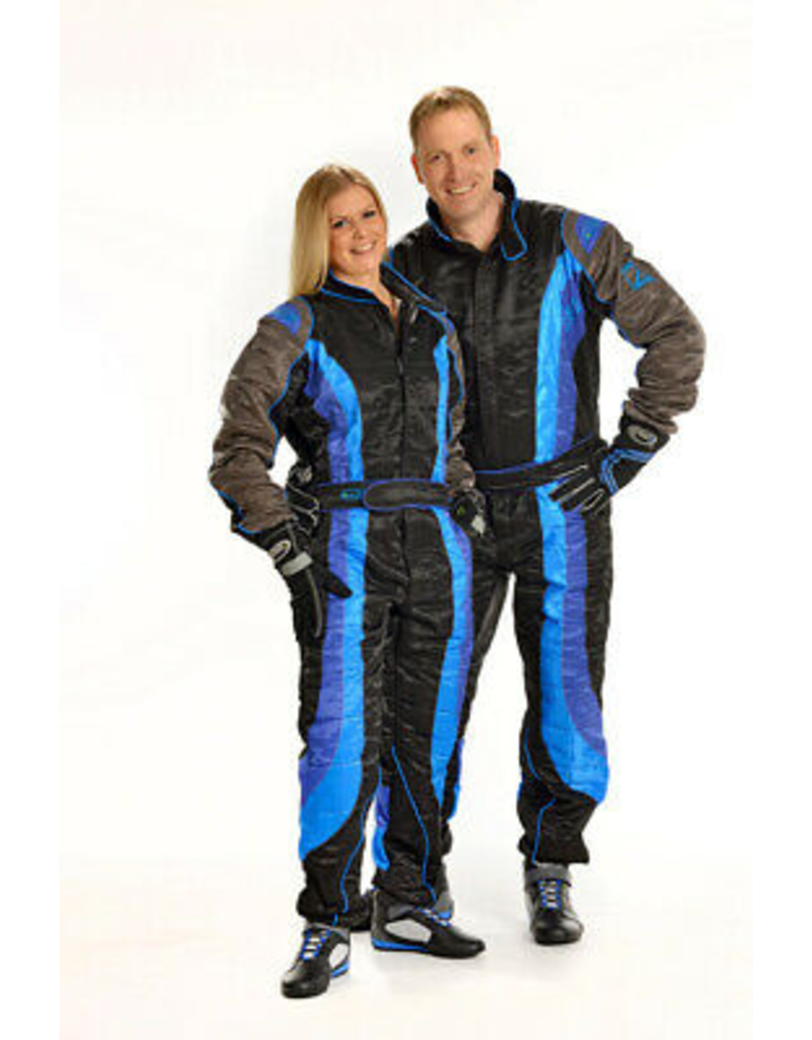 Speed Racewear Speed Level 2 overall Zwart / Blauw Maat 158/164