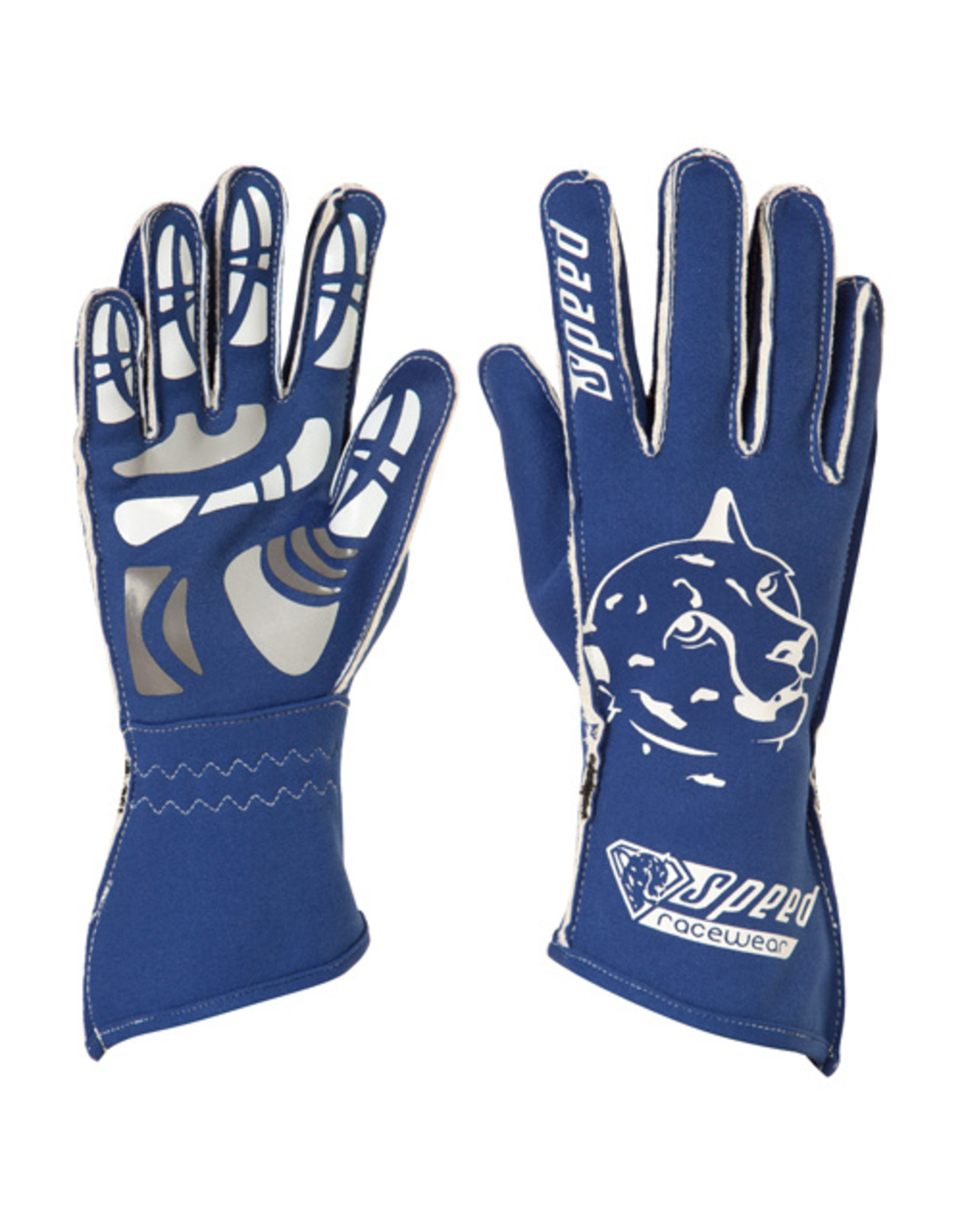 Speed Racewear Speed handschoenen Melbourne G-2 Blauw/wit