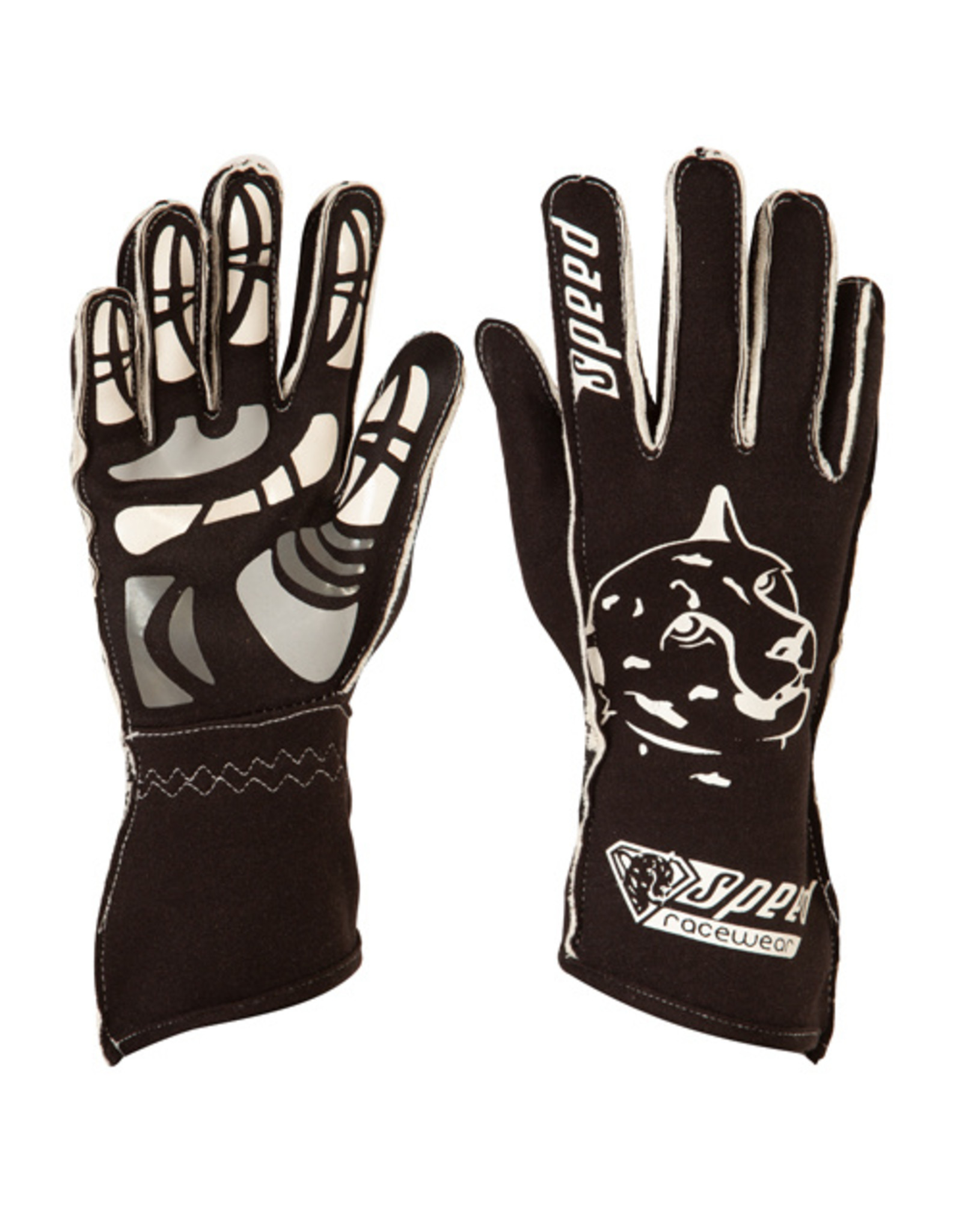 Speed Racewear Speed handschoenen Melbourne G-2 Zwart/wit