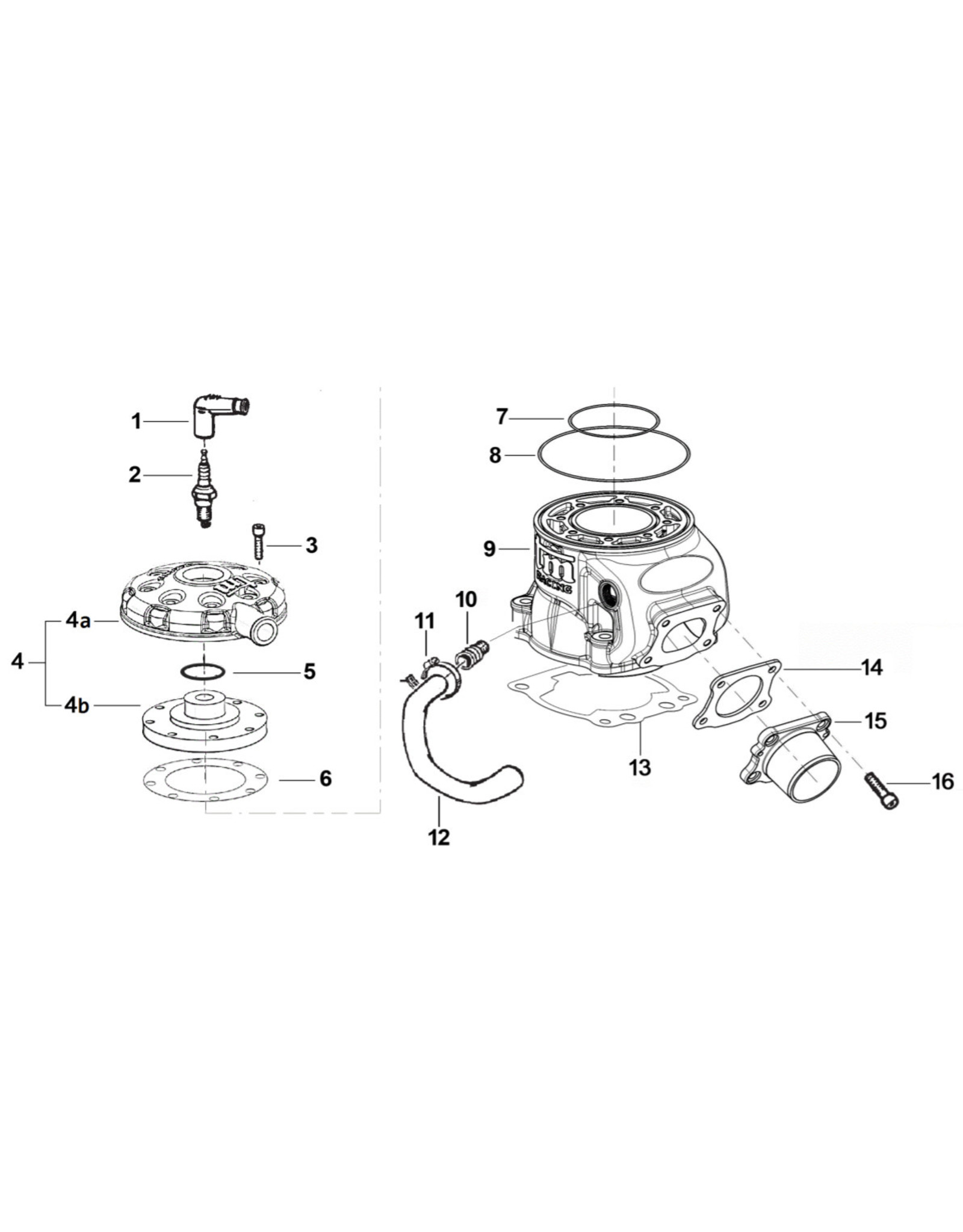 TM TM KZ R1 cilinder voetpakking 0.05MM