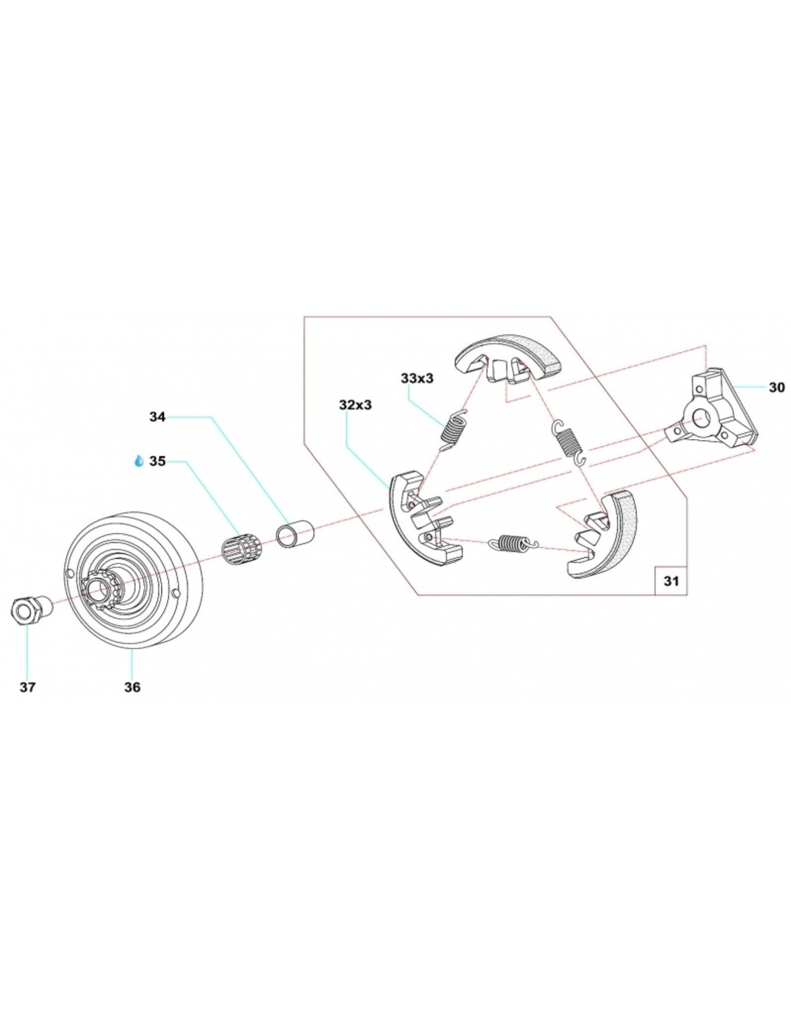 Comer Comer clutch hub C50/S60/S80/W60/K60
