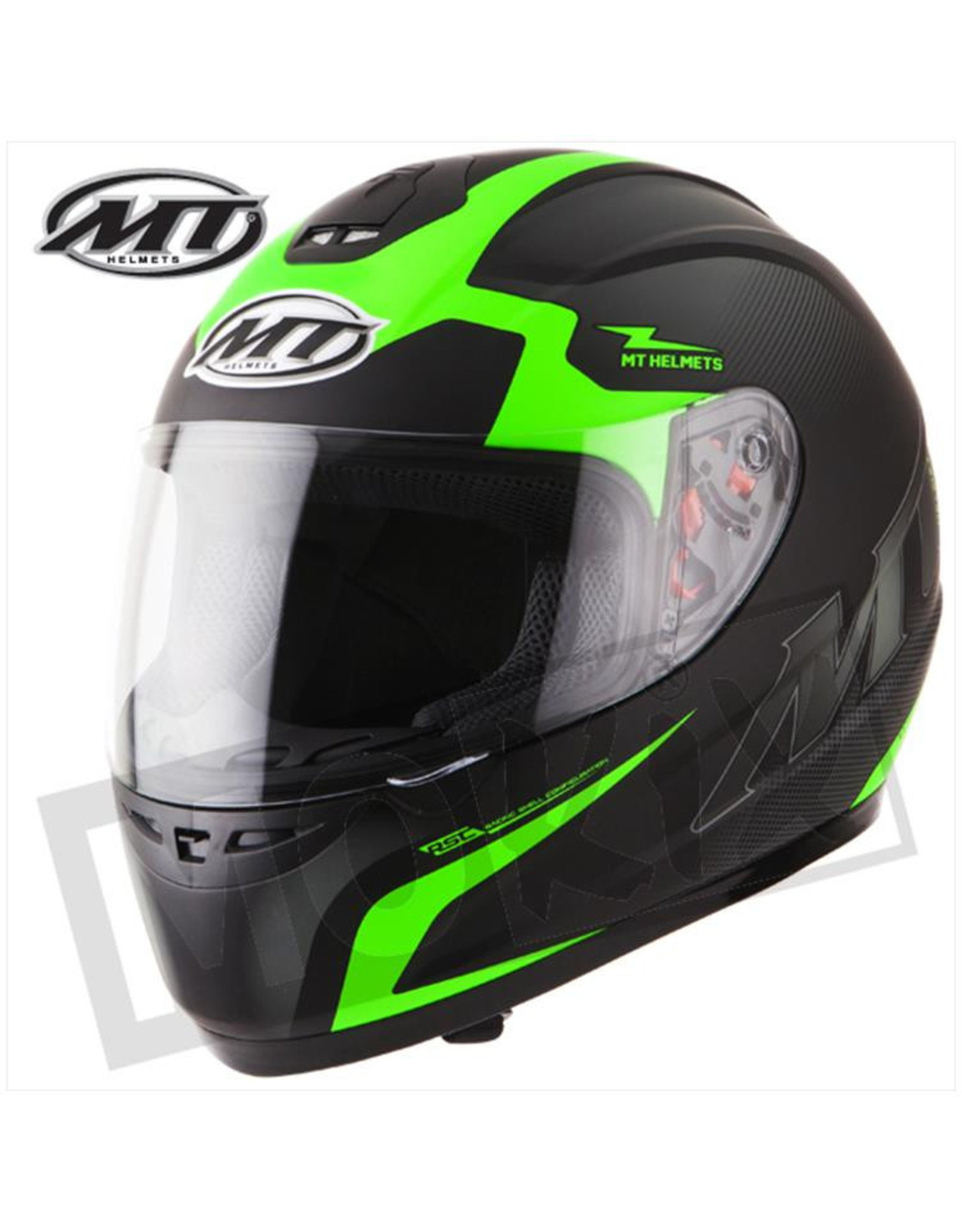 MT Helmets Thunder 2 Squad Black / Fluor Green 