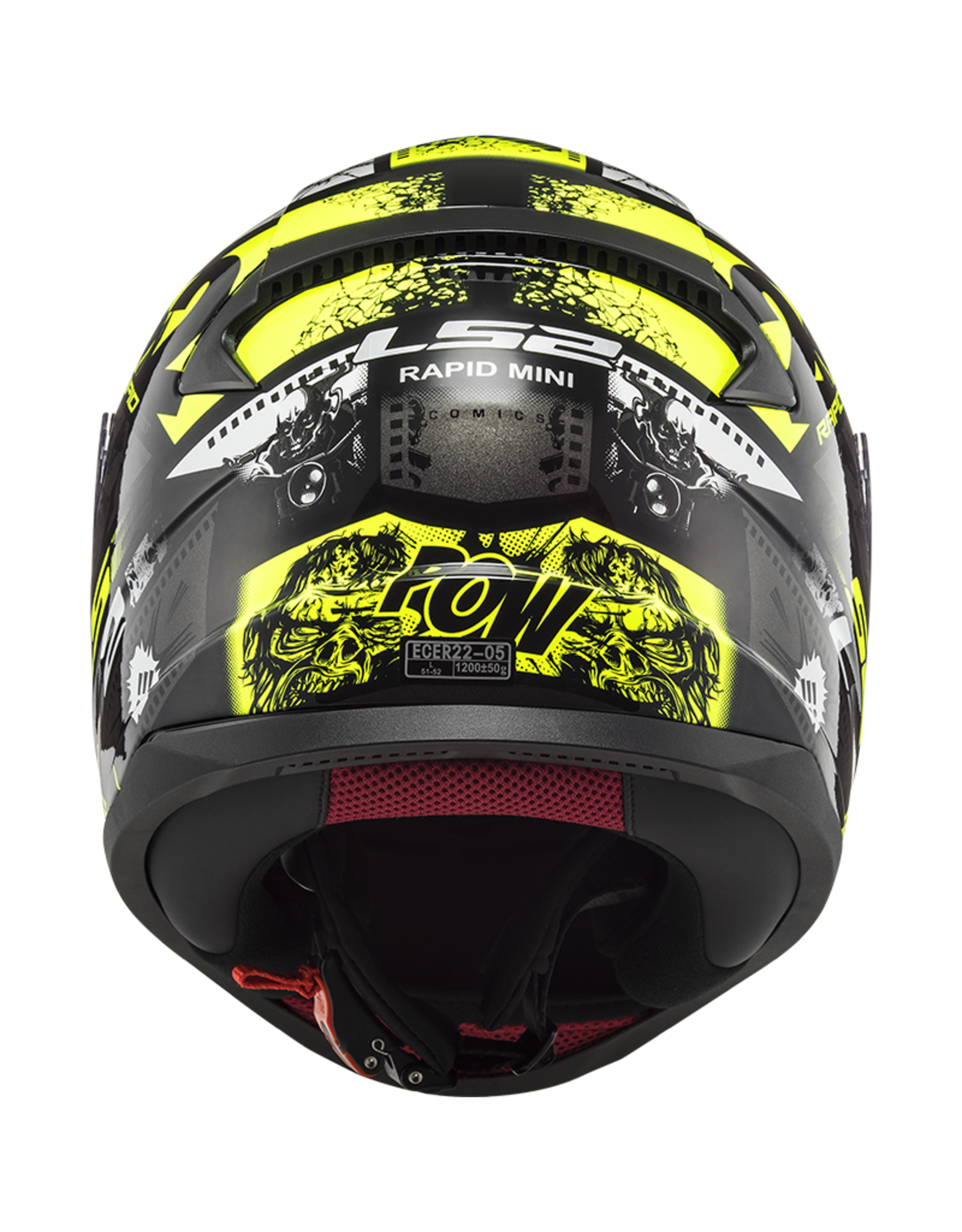 LS2 LS2 FF353 Rapid mini Kids helm Vignette zwart / fluor geel