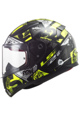 LS2 LS2 FF353 Rapid mini Kids helm Vignette zwart / fluor geel