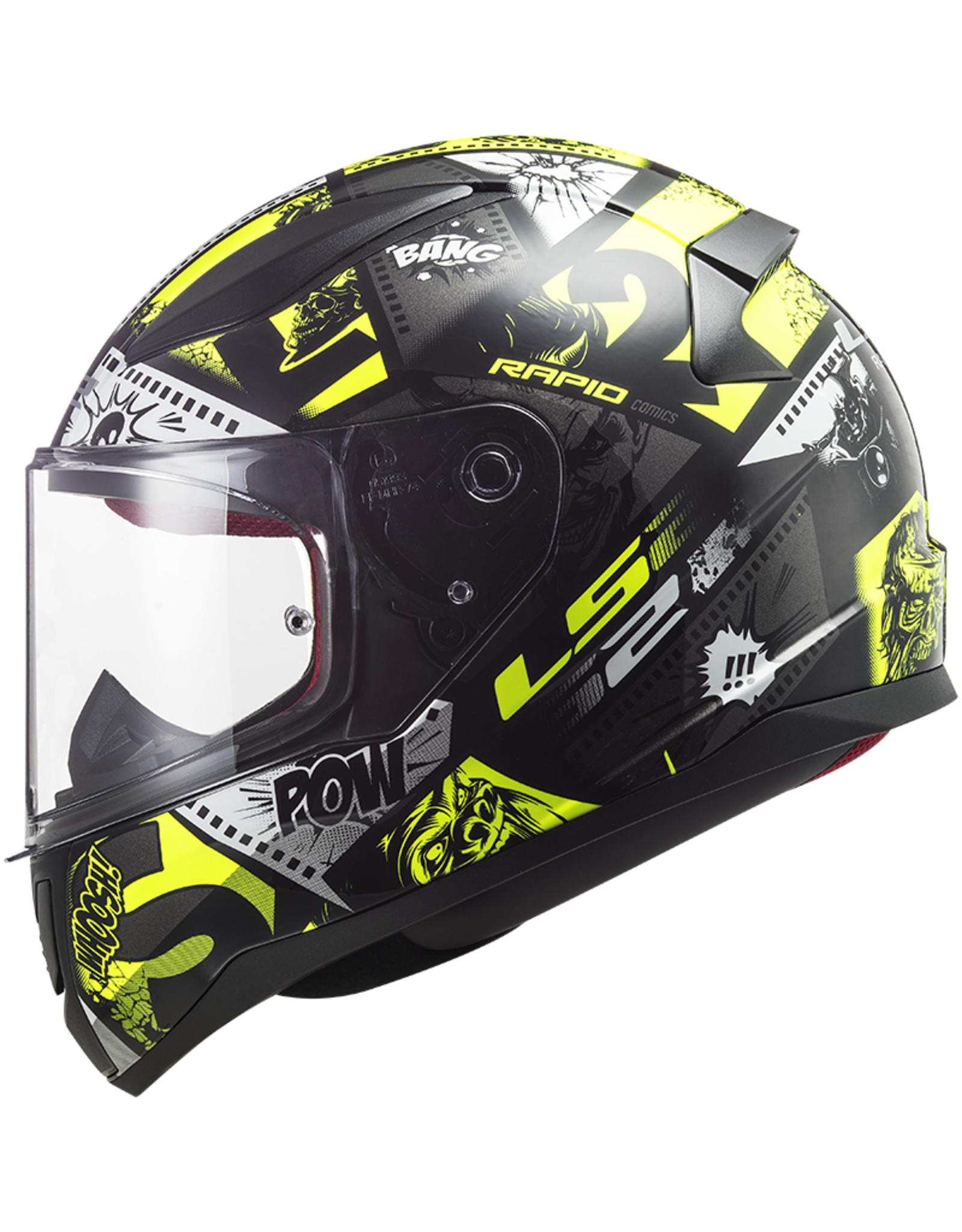 LS2 LS2 FF353 Rapid mini kids helmet Vignette black/fluo yellow