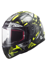 LS2 LS2 FF353 Rapid mini Kids helm Vignette zwart / fluor geel