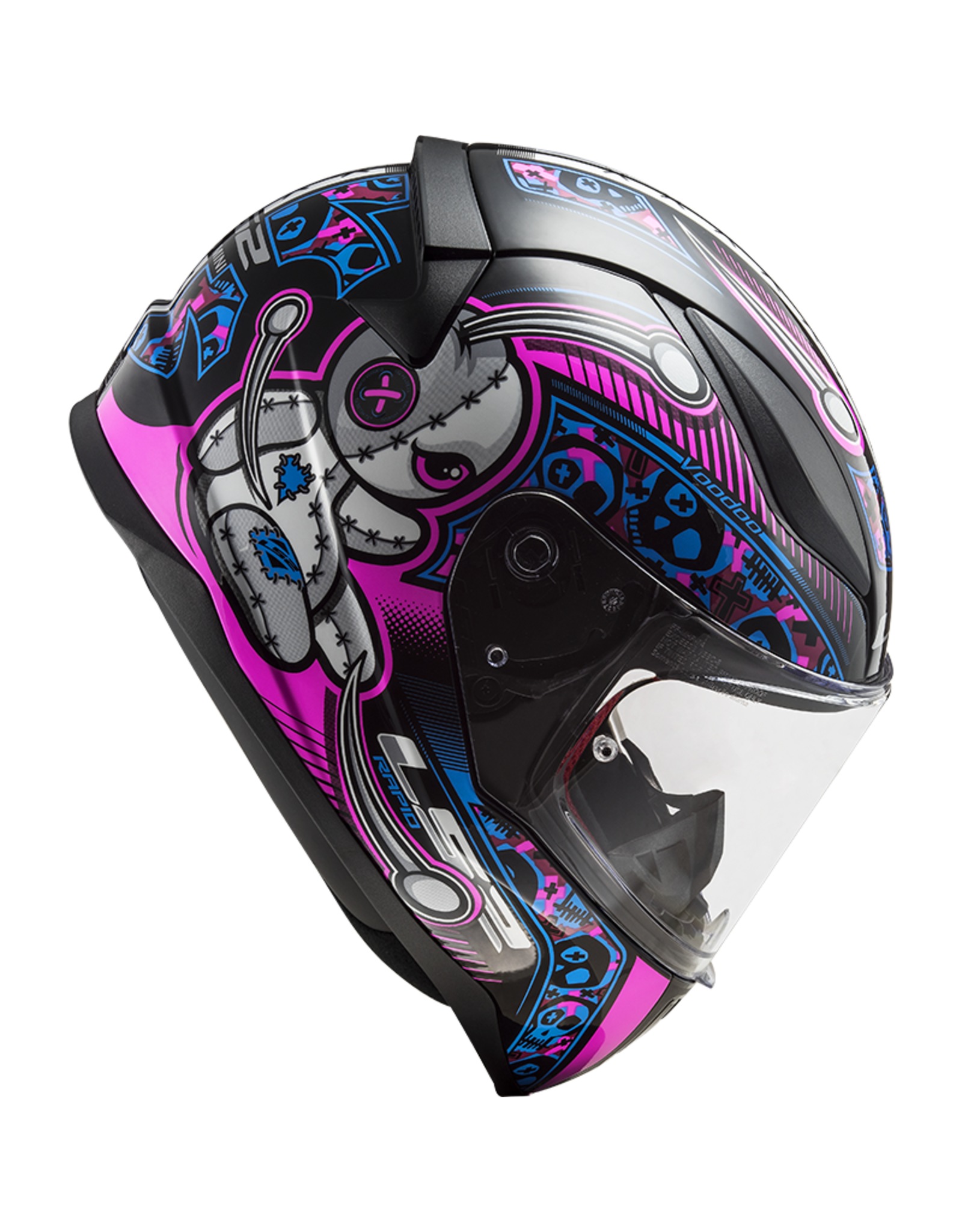 LS2 LS2 FF353 Rapid mini kids helmet Voodoo black/pink