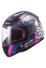 LS2 LS2 FF353 Rapid mini Kids helm Voodoo zwart/roze