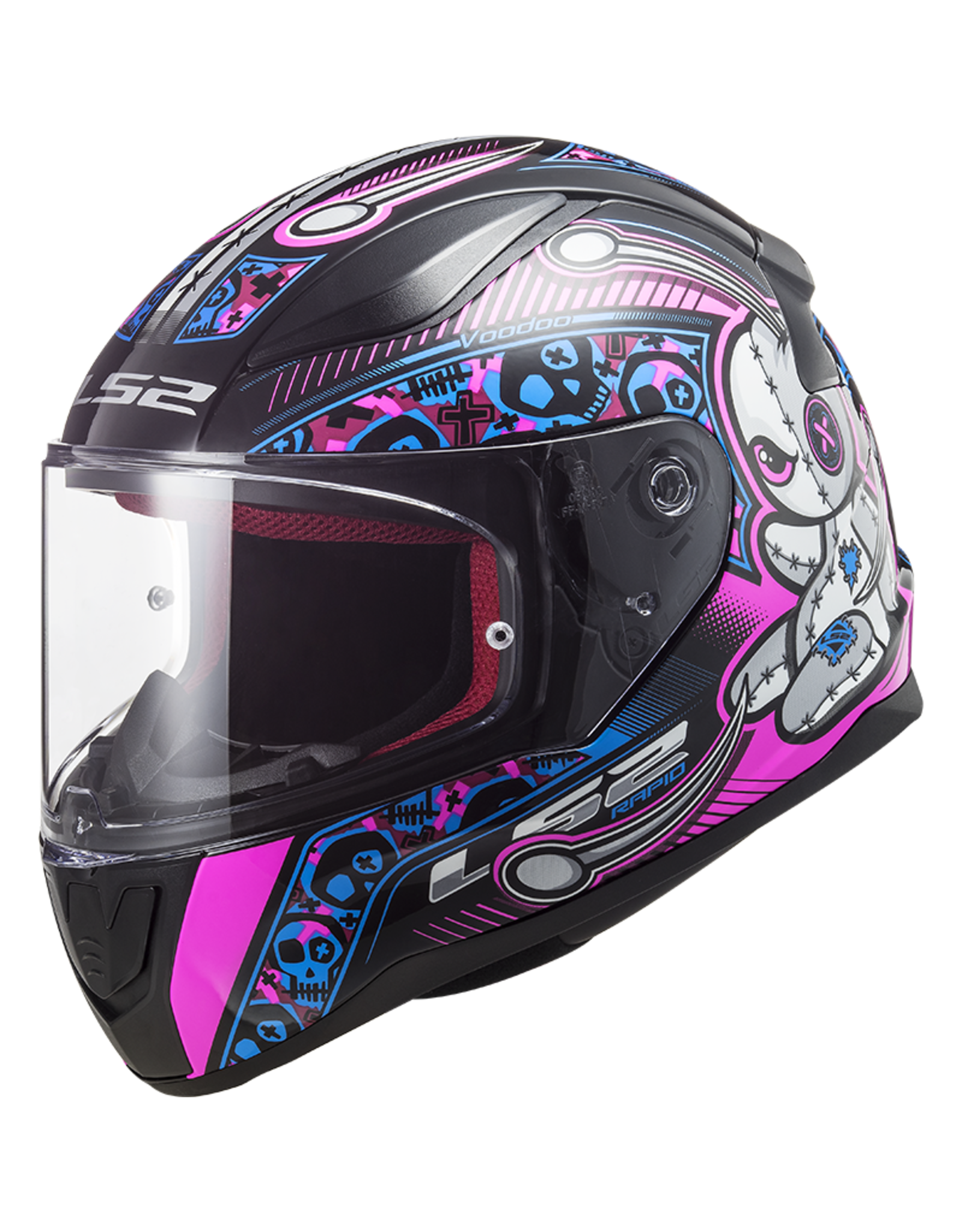 LS2 LS2 FF353 Rapid mini kids helmet Voodoo black/pink