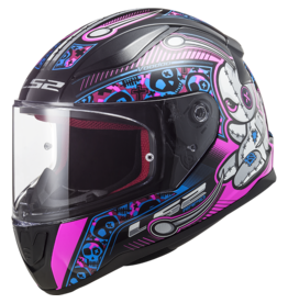 LS2 LS2 FF353 Rapid mini Kids helm Voodoo zwart/roze