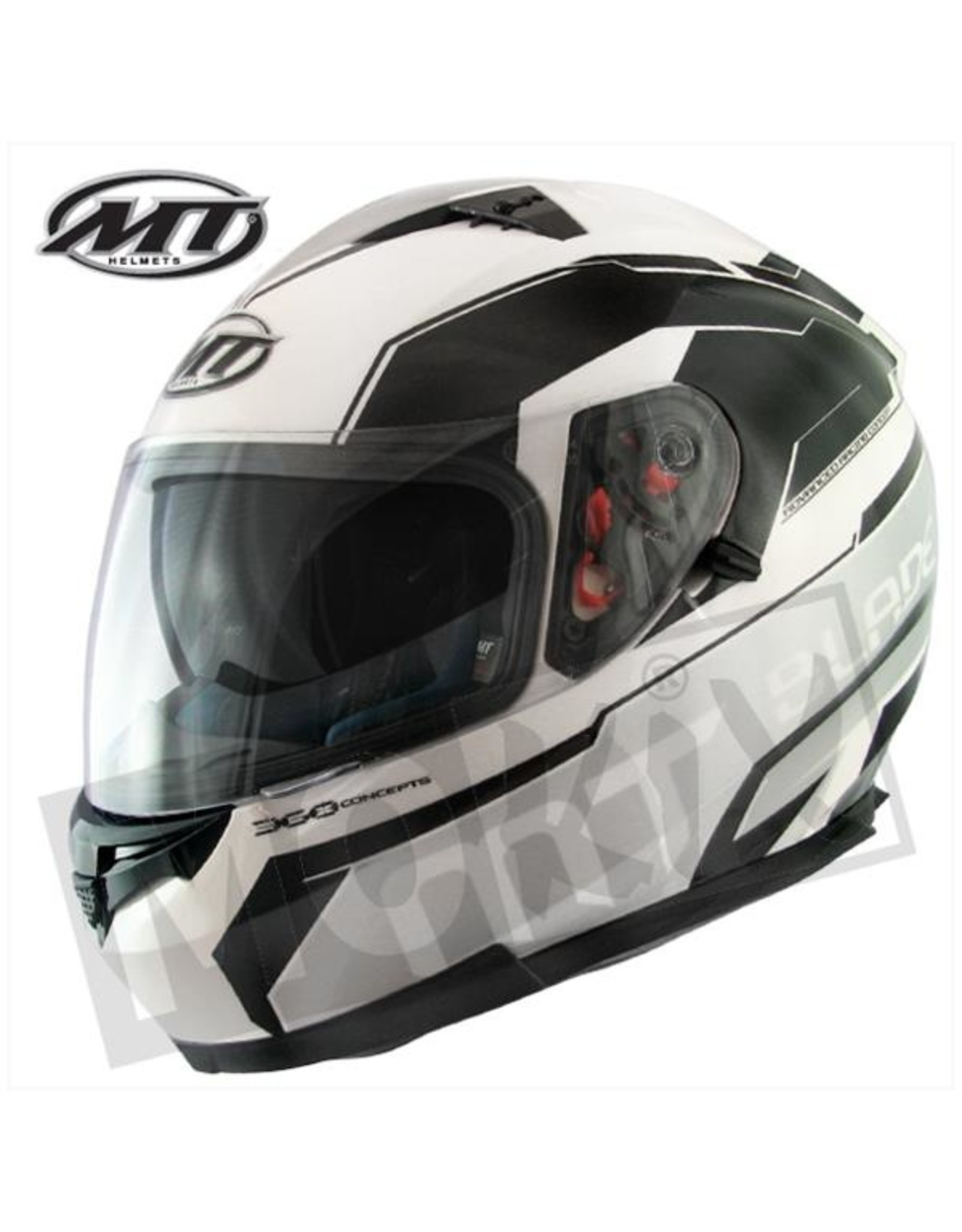 MT Helmets MT Helmets super gloss Black/gray/white