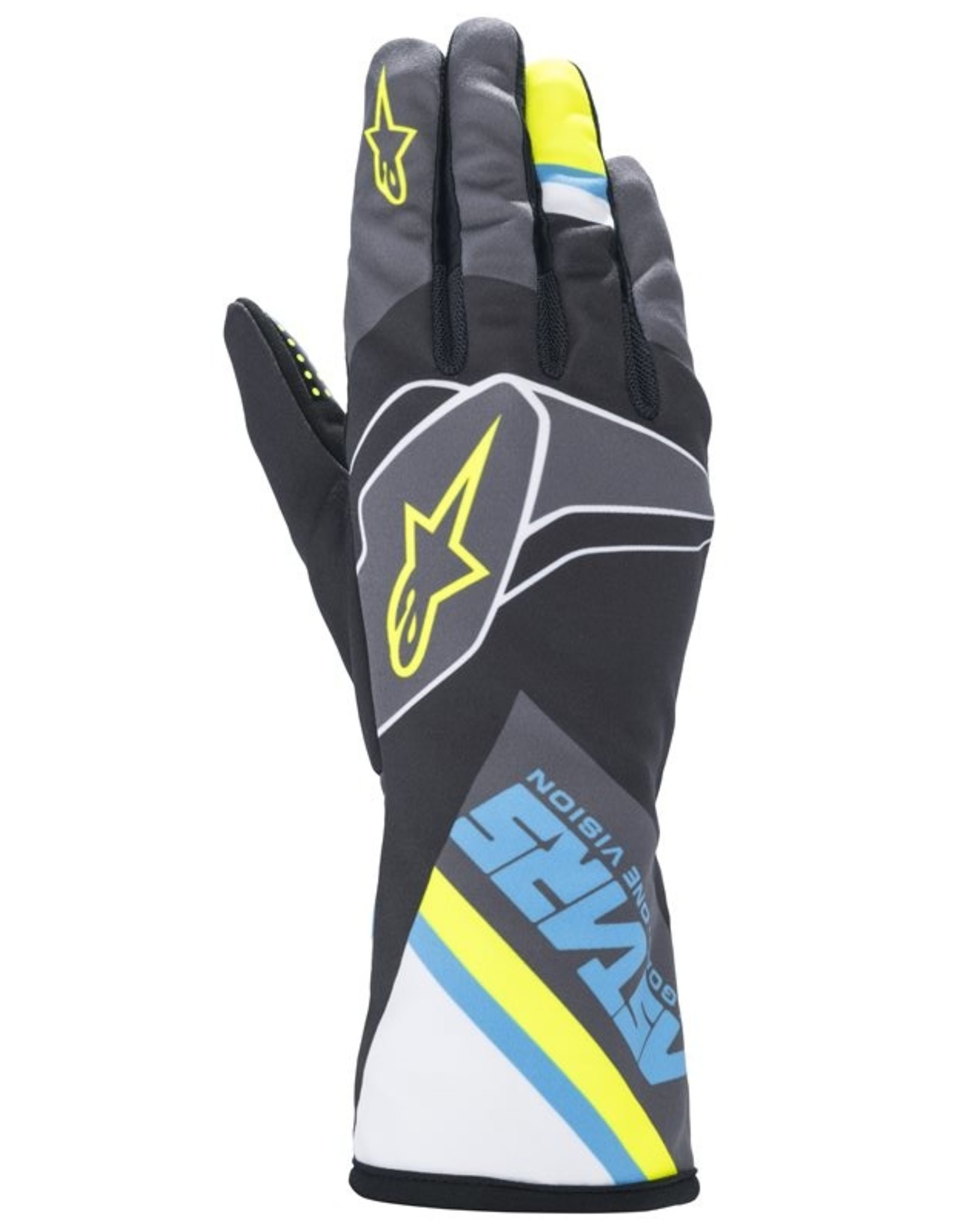 Alpinestars Alpinestars Tech 1-K Glove Graphic Black / cyan / yellow fluo