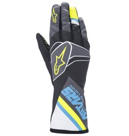 Alpinestars Alpinestars Tech 1-K Glove Graphic Zwart / blauw / fluor geel