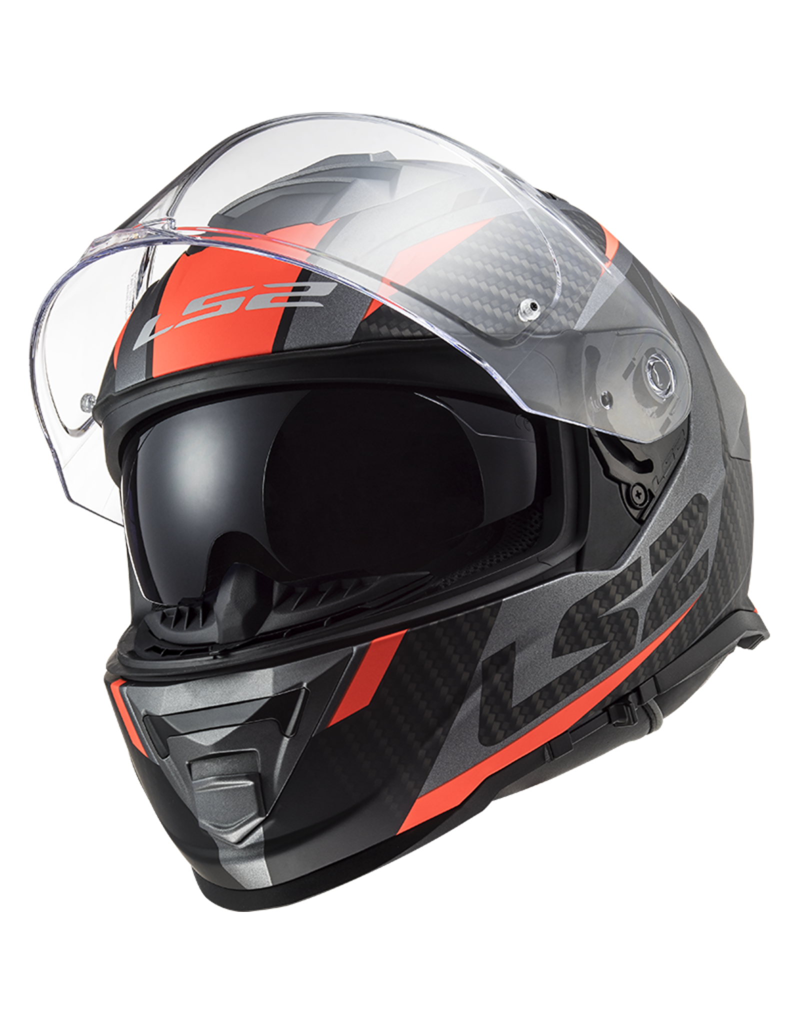 LS2 LS2 FF800 Storm II racer Matt titanium fluor oranje