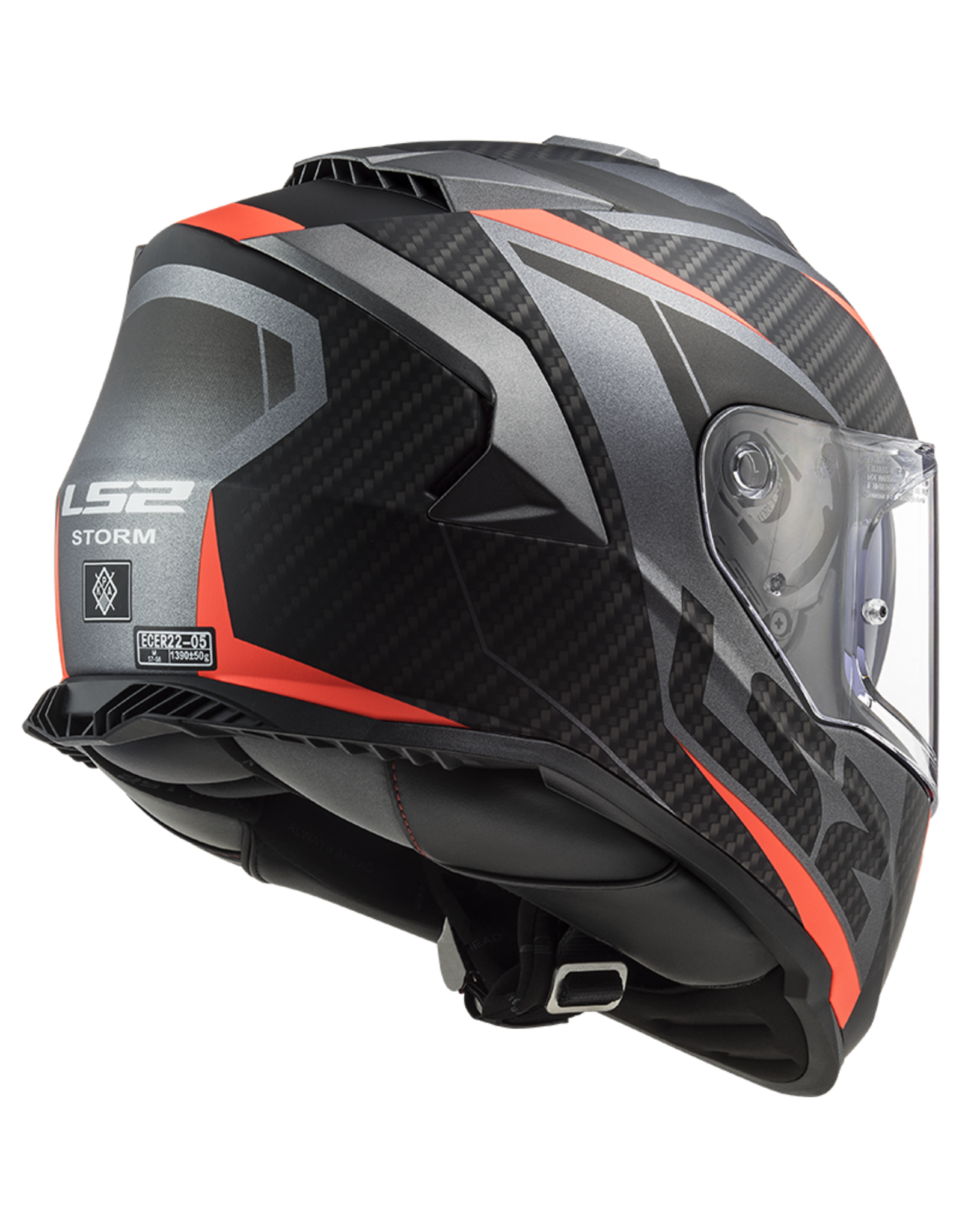 LS2 LS2 FF800 Storm II racer Matt titanium fluor oranje
