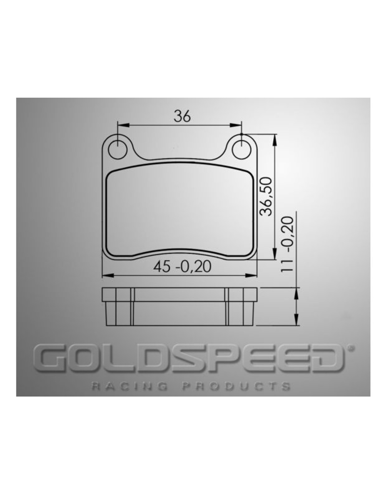 Goldspeed Goldspeed brake pad set Intrepid front 2015