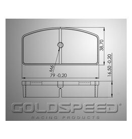 Goldspeed Goldspeed brake pad set Type Kombikart / Landia