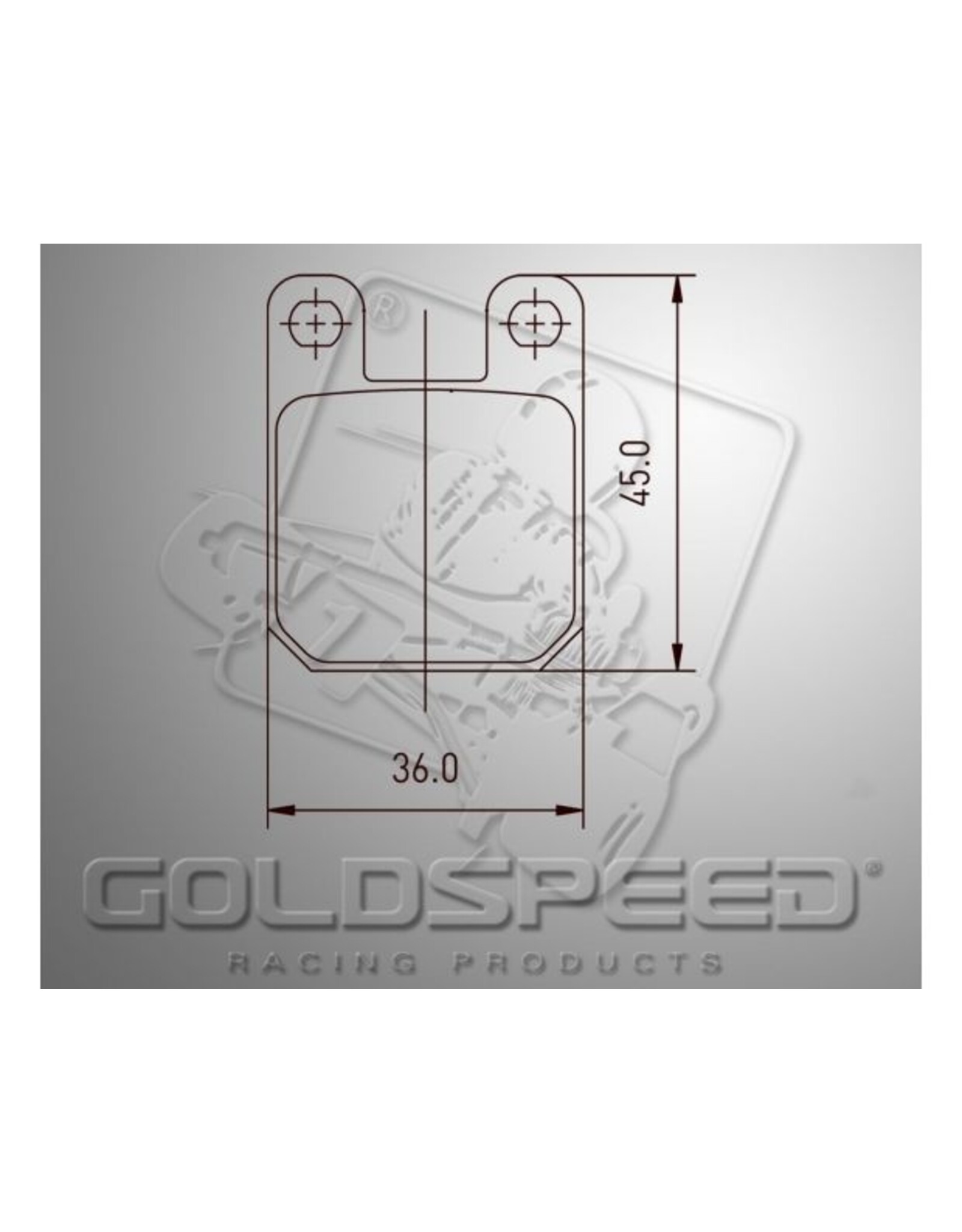 Goldspeed Goldspeed brake pad set Type Brembo front