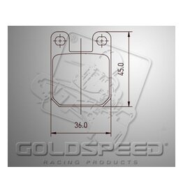 Goldspeed Goldspeed brake pad set Type Brembo front
