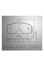 Goldspeed Goldspeed remblok set Type KK-BIREL-EKS TYPE REAR 13MM