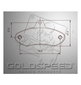 Goldspeed Goldspeed brake pad set EA COMP-FIRST-WK TYPE REAR