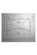 Goldspeed Goldspeed brake pad set INTREPID EVO-8 -PRAGA-OK1-TILLOTSON T4 TYPE REAR