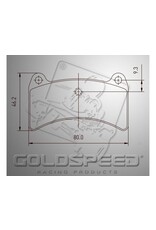 Goldspeed Goldspeed remblok set INTREPID EVO-8 -PRAGA-OK1-TILLOTSON T4 TYPE REAR