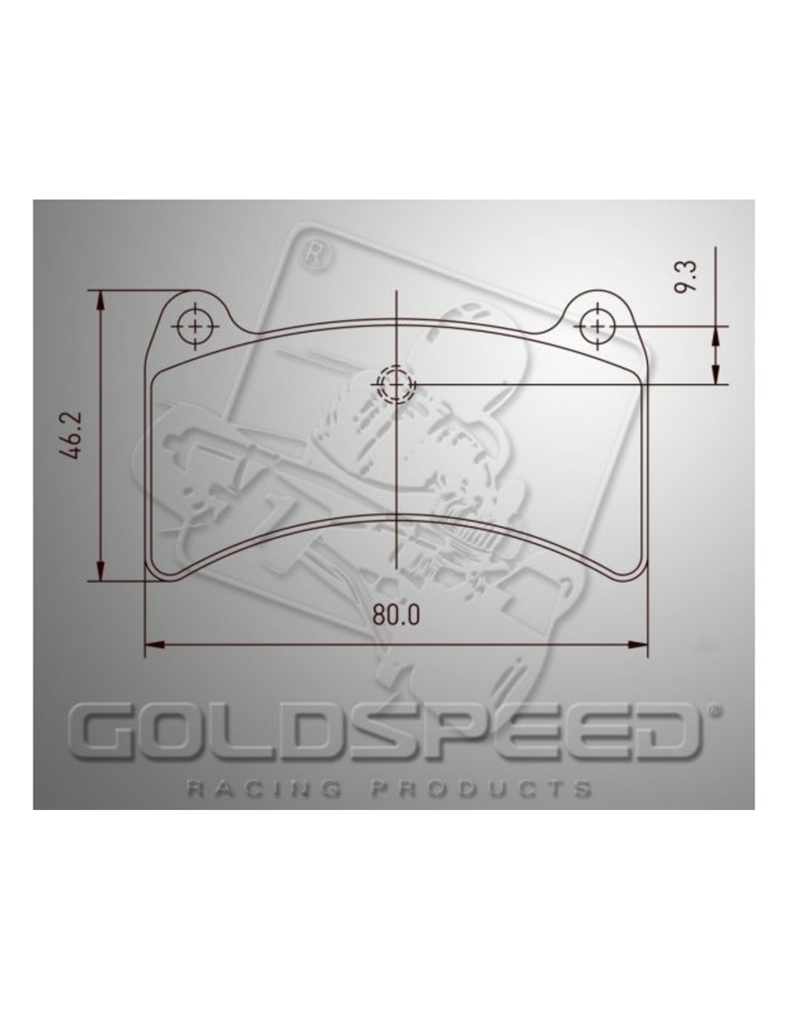 Goldspeed Goldspeed brake pad set INTREPID EVO-8 -PRAGA-OK1-TILLOTSON T4 TYPE REAR