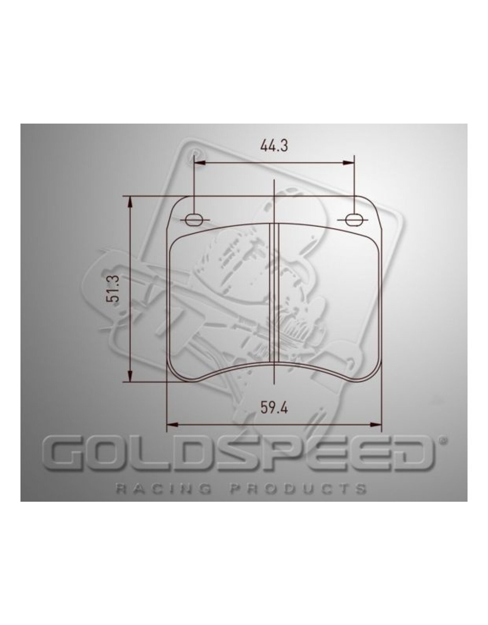 Goldspeed Goldspeed remblok set KC-KELGATE TYPE REAR (14164)