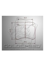 Goldspeed Goldspeed remblok set KC-KELGATE TYPE 13.5MM REAR