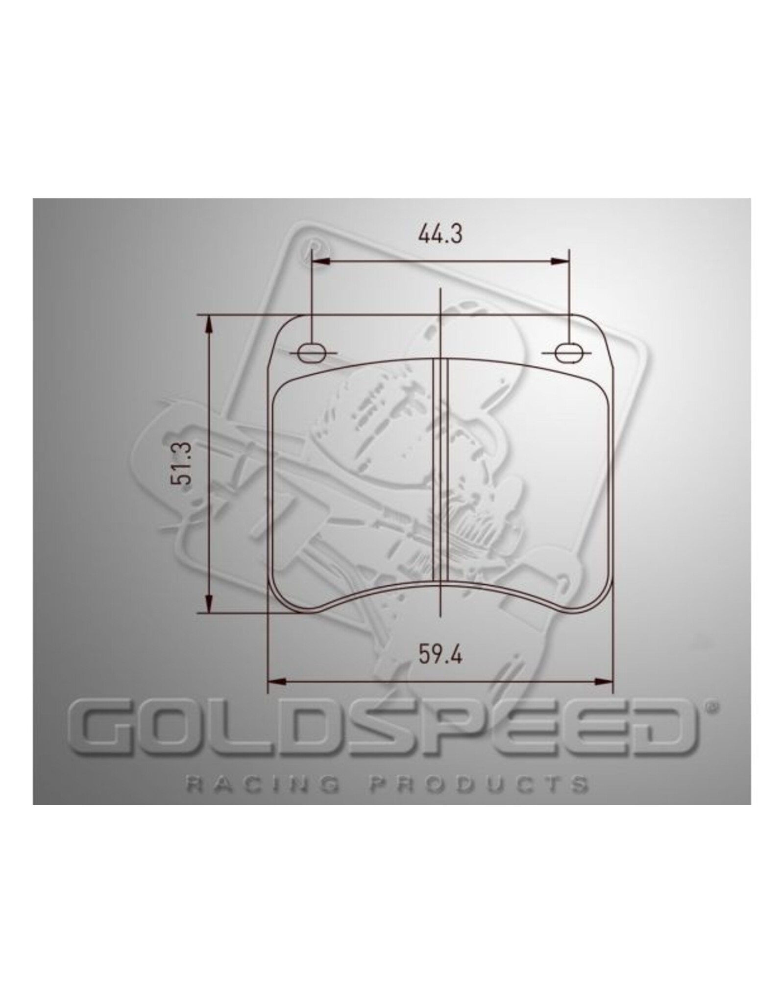 Goldspeed Goldspeed brake pad set KC-KELGATE TYPE 13.5MM REAR