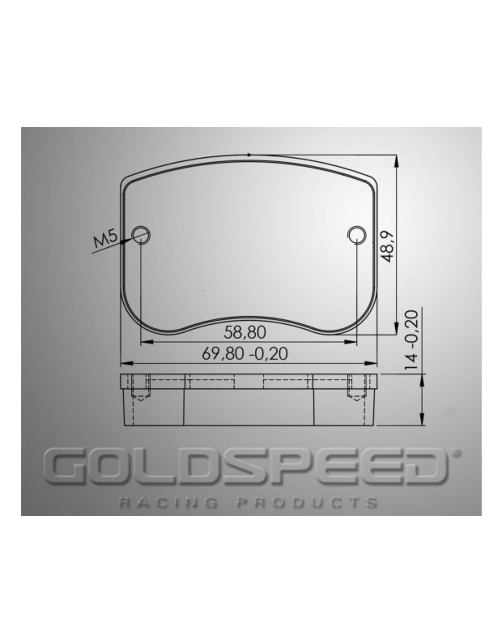 Goldspeed Goldspeed brake pad set DINO-CAROLI TYPE RENTAL REAR