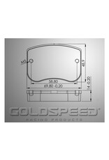 Goldspeed Goldspeed brake pad set DINO-CAROLI TYPE RENTAL REAR (RENTAL COMPOUND) 2PCS