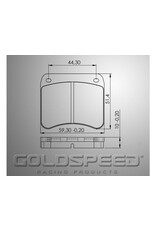 Goldspeed Goldspeed brake pad set KC-KELGATE TYPE RENTAL (RENTAL COMPOUND)