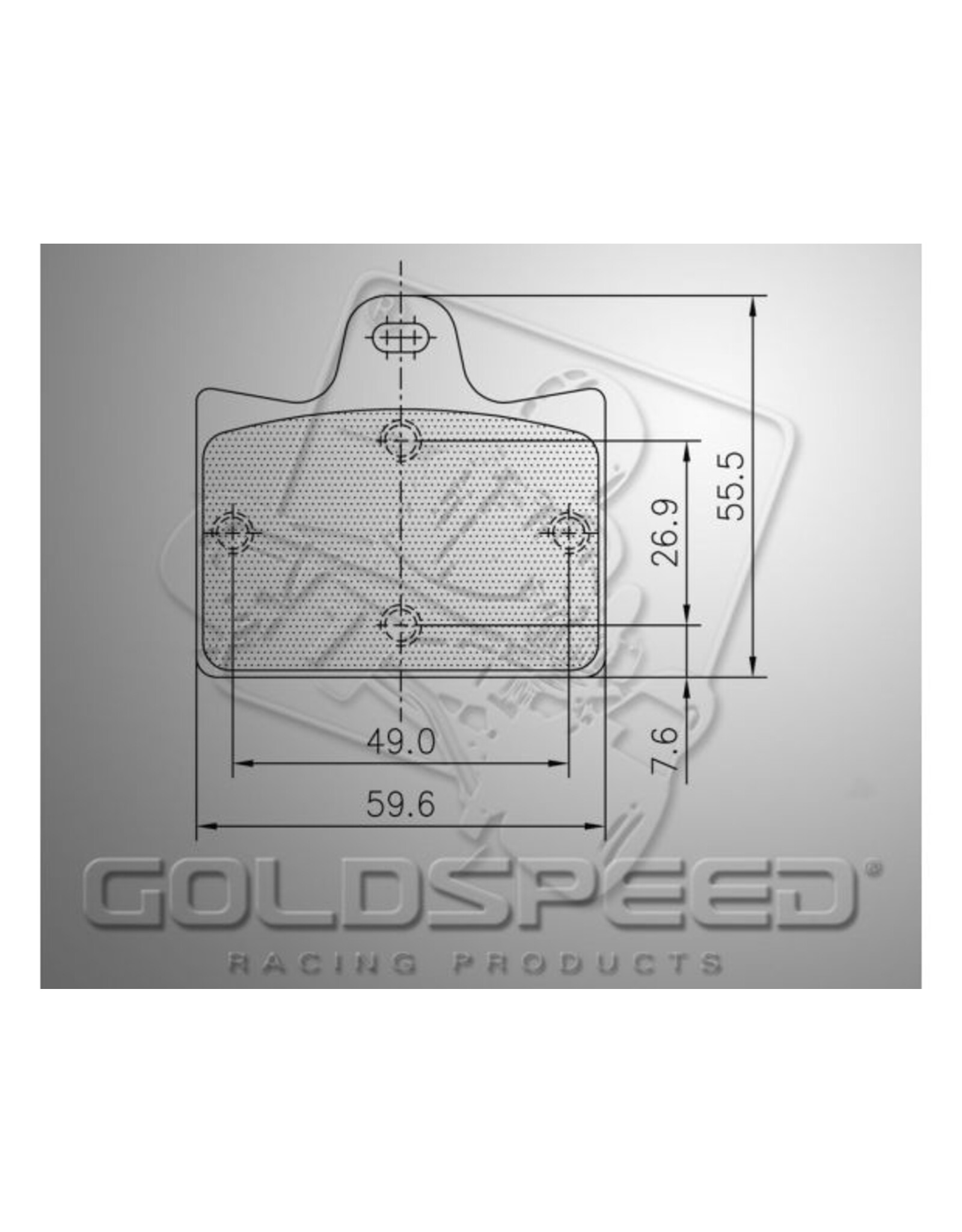 Goldspeed Goldspeed brake pad set PCR TYPE REAR