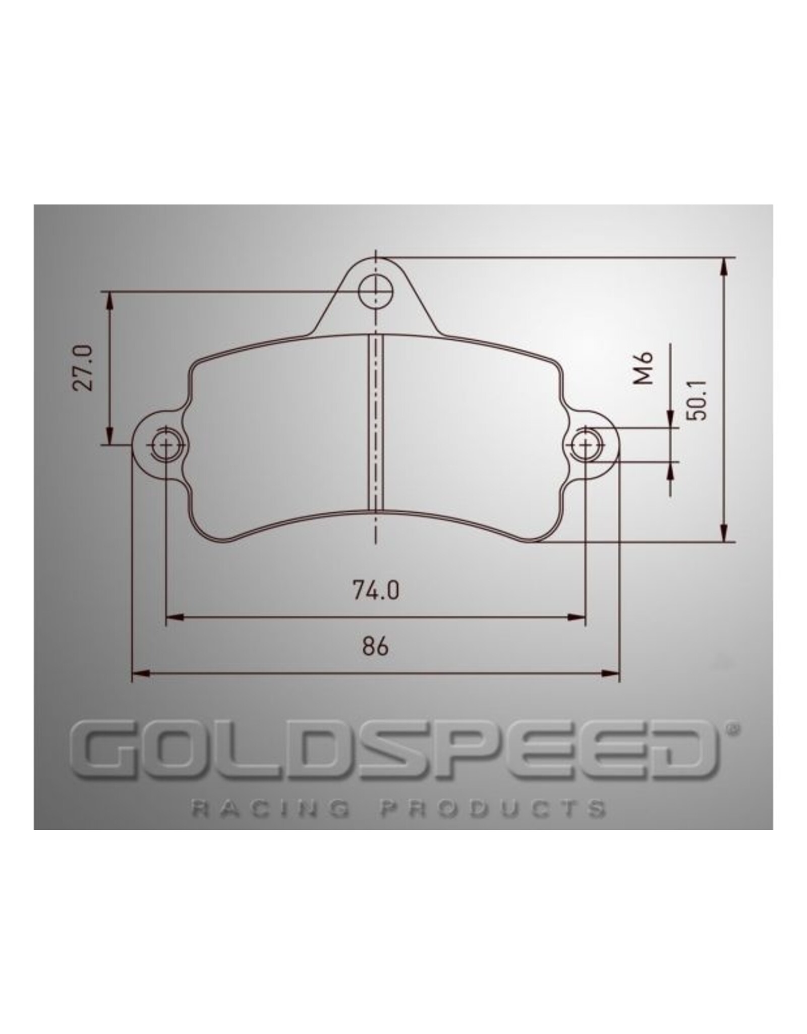 Goldspeed Goldspeed brake pad set ZIP LIGHTNING HYDR-TOPKART TYPE
