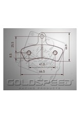 Goldspeed Goldspeed remblok set SWISS HUTLESS TYPE FRONT KZ