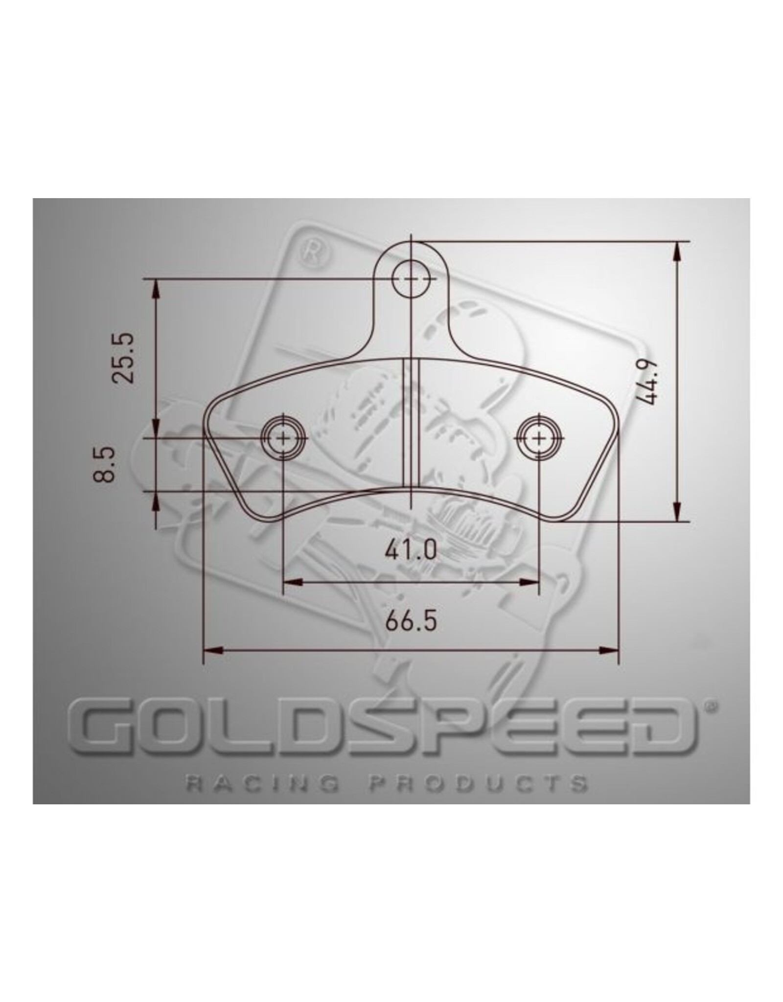 Goldspeed Goldspeed brake pad set SWISS HUTLESS TYPE FRONT KZ