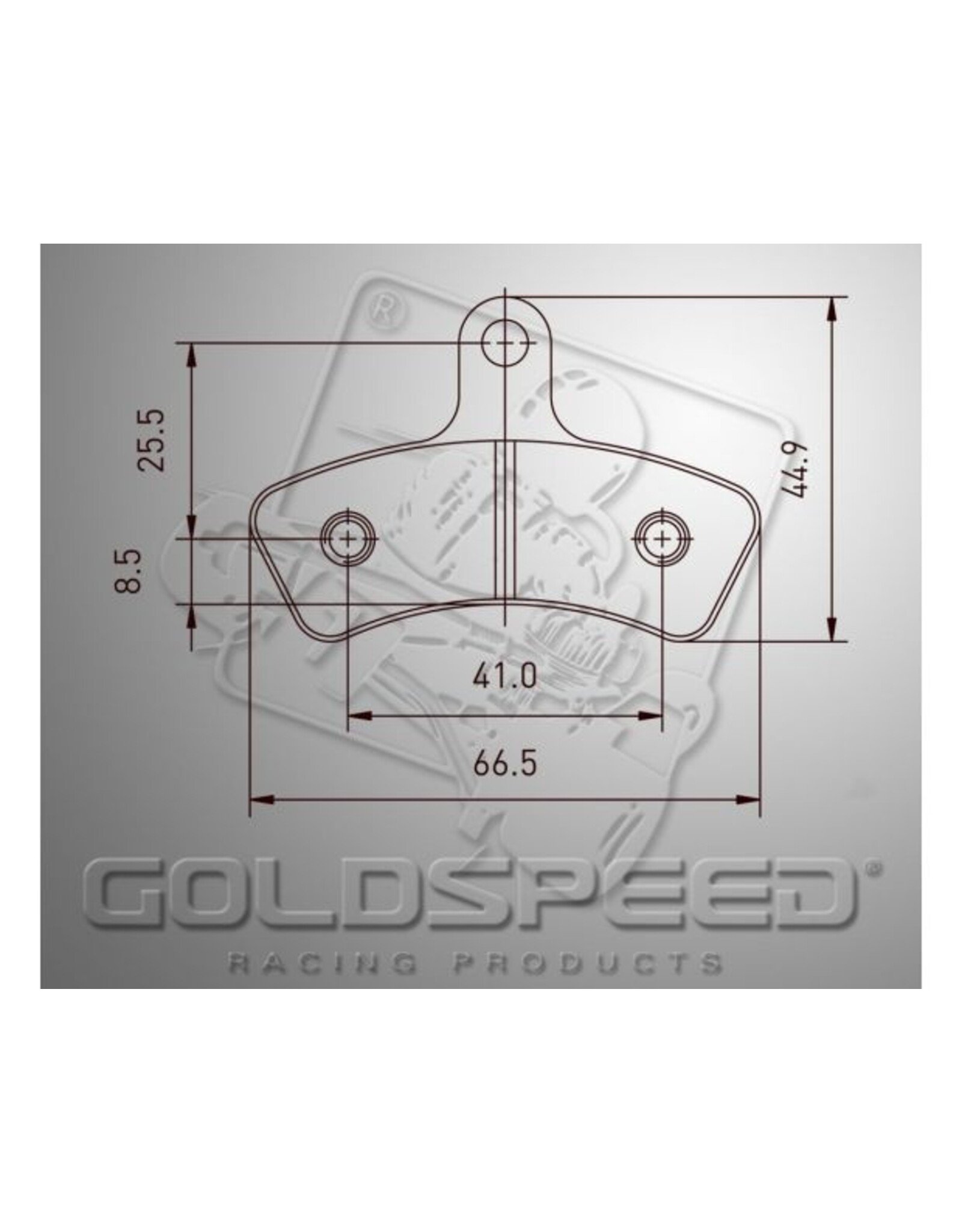 Goldspeed Goldspeed remblok set SWISS HUTLESS TYPE FRONT KZ