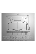 Goldspeed Goldspeed brake pad set SODI TYPE (RENTAL COMPOUND)