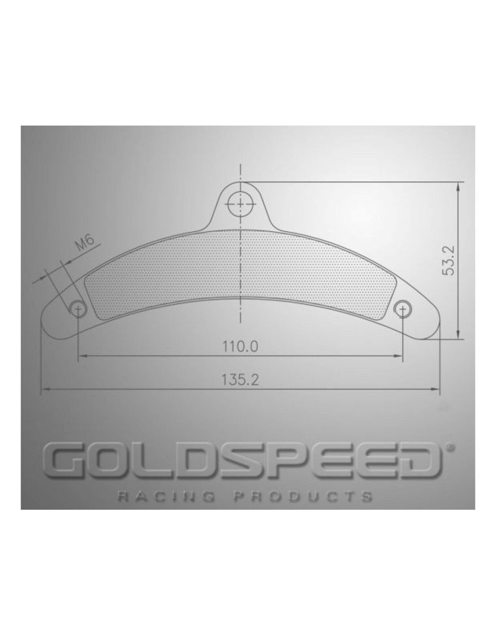 Goldspeed Goldspeed brake pad set BIREL TYPE REAR WIDE HOLES
