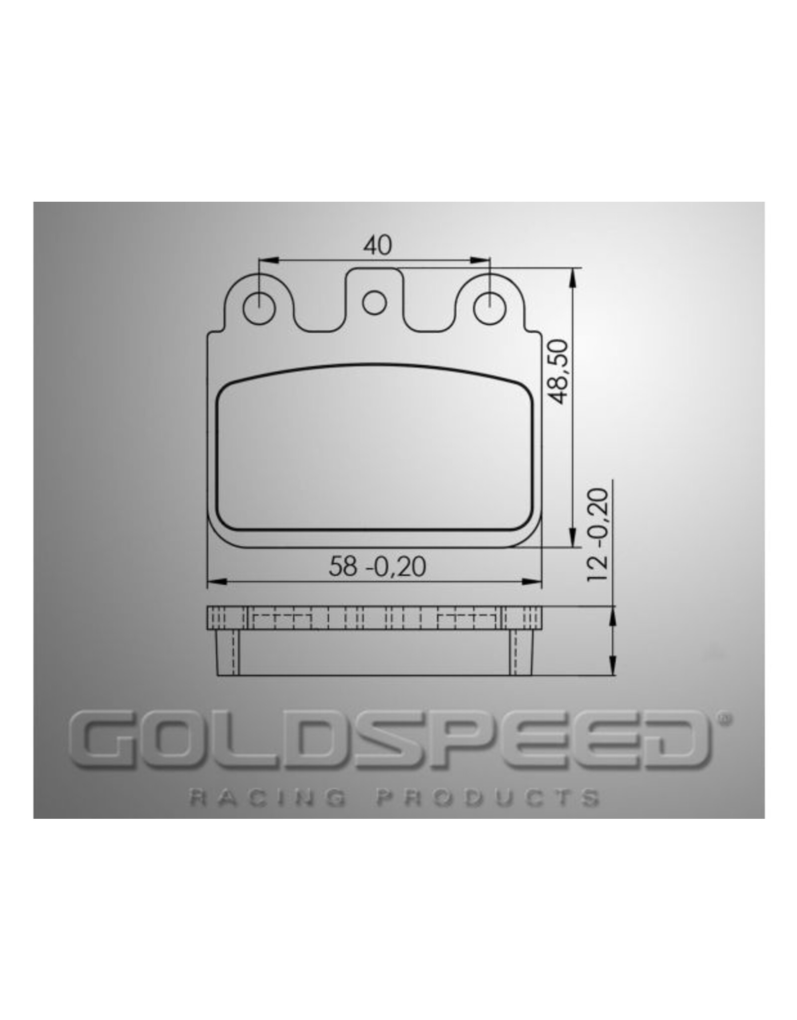 Goldspeed Goldspeed brake pad set CRG VEN 05-AMW-GILLARD TYPE REAR -14196